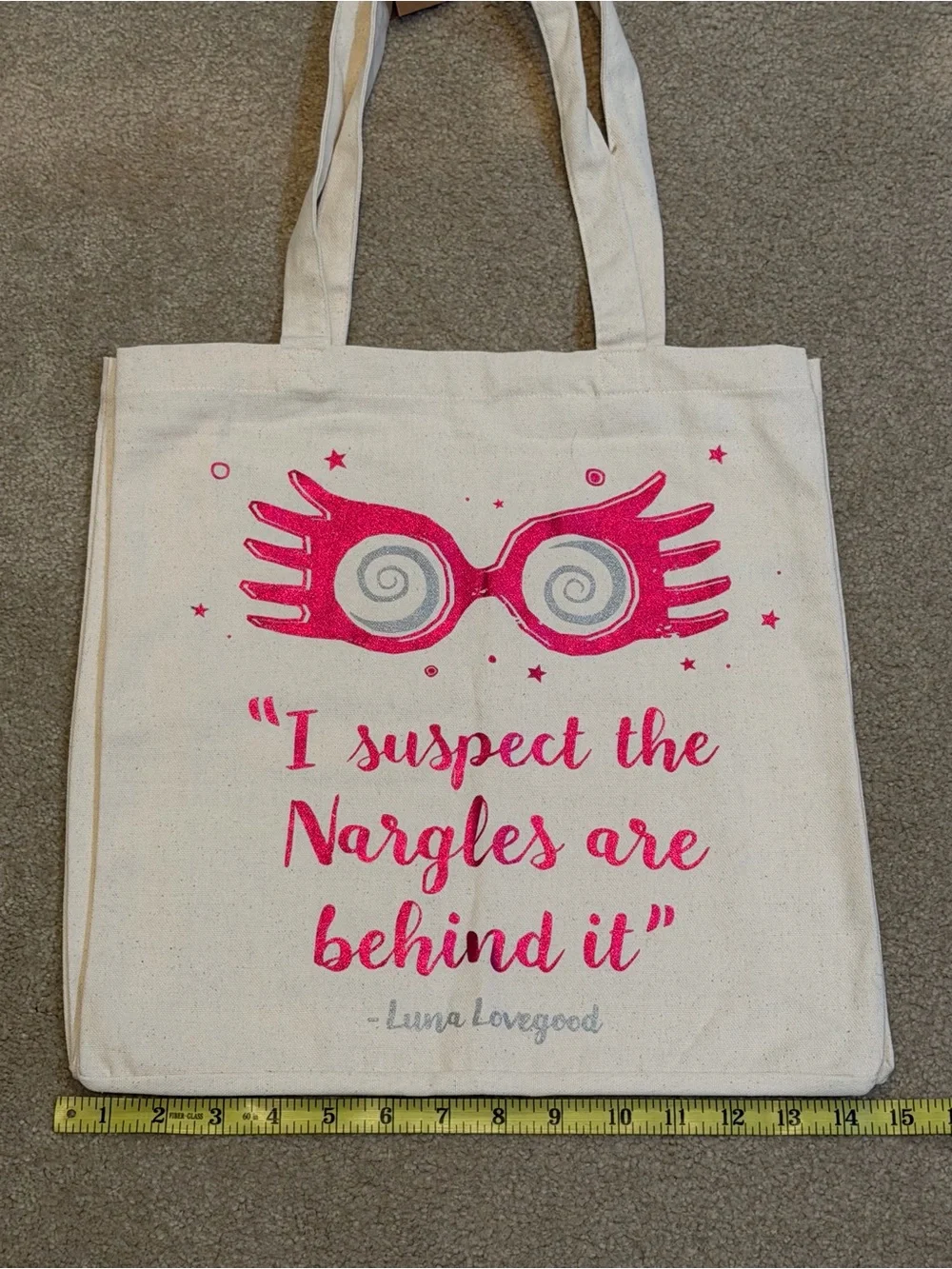 NEW HARRY POTTER SHOP NEW YORK CITY TOTE BAG, BAG & BOOKMARK